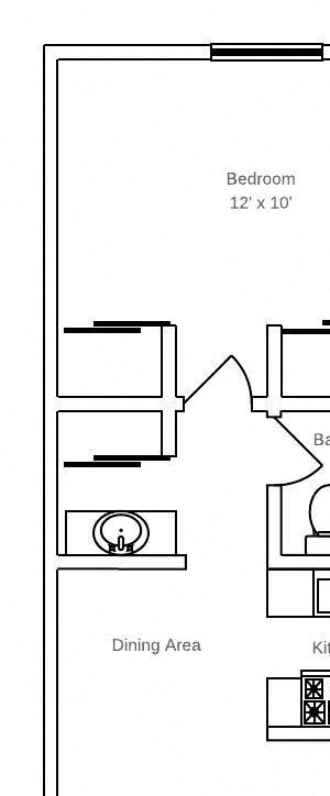 One bedroom floor plan at Toscana Cove Apartments in Tucson AZ